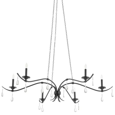Quorum International Lorelei 6 Light 50" Wide Crystal Candle Style Chandelier Matte Black