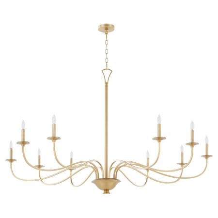 Quorum International Maryse 10 Light 60" Wide Taper Candle Style Chandelier Aged Brass