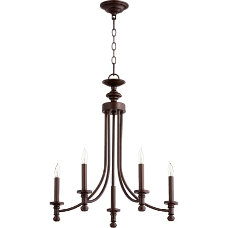 Quorum International Rossington 5 Light 22" Wide Taper Candle Chandelier Oiled Bronze