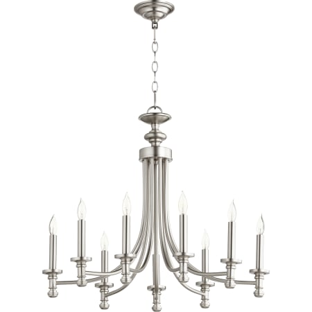 Quorum International Rossington 9 Light 27" Wide Taper Candle Chandelier Satin Nickel