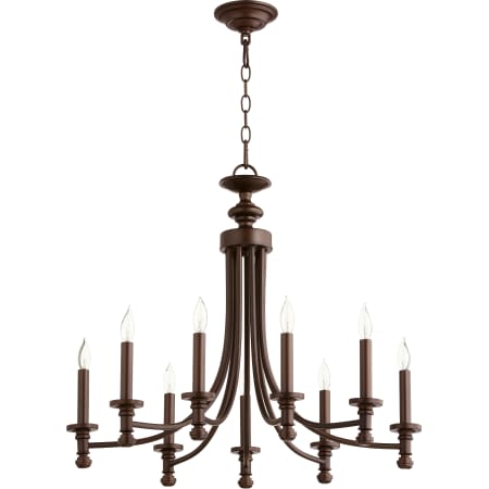Quorum International Rossington 9 Light 27" Wide Taper Candle Chandelier Oiled Bronze