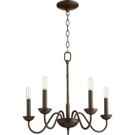 Quorum International 5 Light 20" Wide Chandelier Oiled Bronze