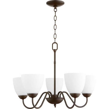 Quorum International 5 Light 23" Wide Chandelier Oiled Bronze