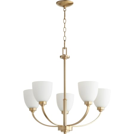 Quorum International Reyes 5 Light 26" Wide Chandelier Aged Brass