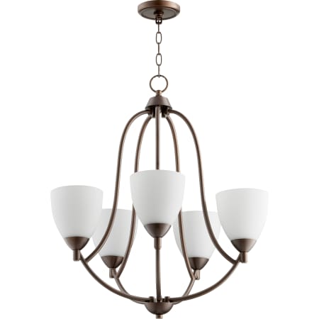 Quorum International Barkley 5 Light 24" Wide Chandelier Oiled Bronze