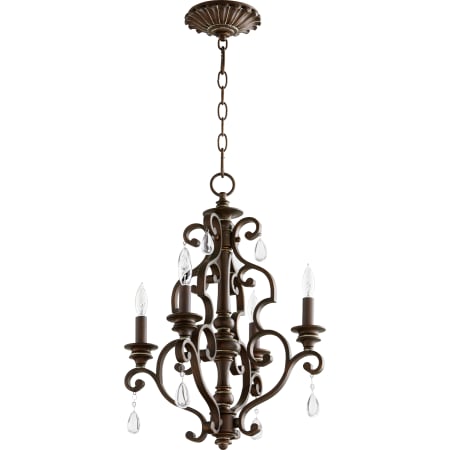Quorum International San Miguel 4 Light 16" Wide Taper Candle Chandelier Vintage Copper