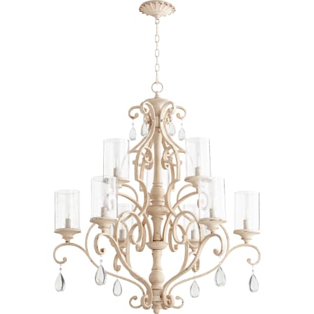 Quorum International San Miguel 9 Light 32" Wide Taper Candle Chandelier Persian White