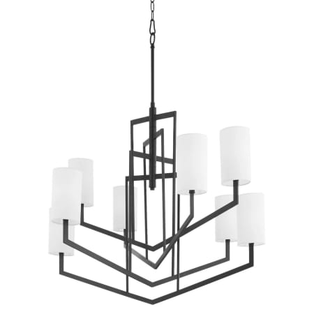 Quorum International Bolivar 8 Light 40" Wide Chandelier Matte Black