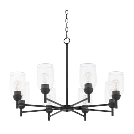 Quorum International Providence 8 Light 32" Wide Chandelier Matte Black