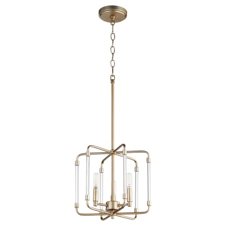 Quorum International Optic 3 Light 13" Wide Pendant Aged Brass