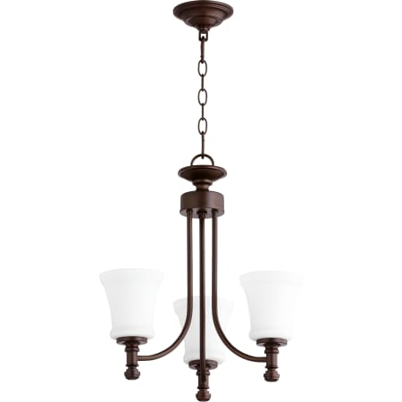Quorum International Rossington 3 Light 18" Wide Chandelier Oiled Bronze