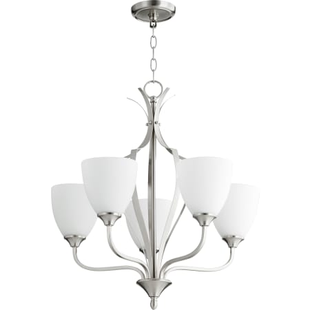 Quorum International Jardin 5 Light 30" Wide Chandelier Satin Nickel