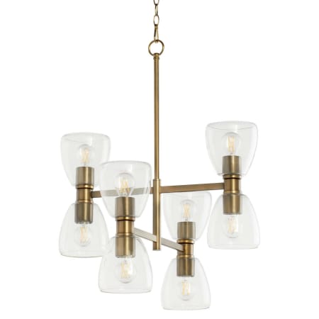 Quorum International Relo 8 Light 25" Wide Chandelier Dark Brass