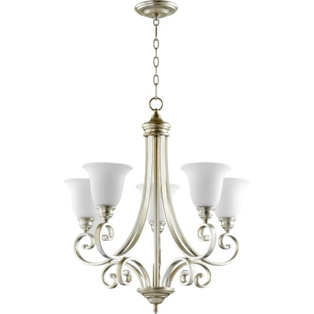 Quorum International Bryant 5 Light 28" Wide Chandelier Aged Silver Leaf