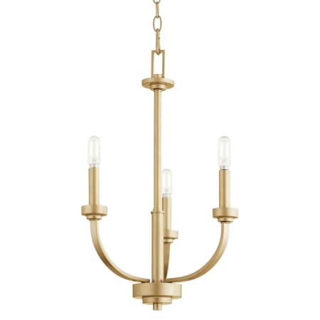 Quorum International Reyes 3 Light 19" Wide Candle Style Chandelier Aged Brass