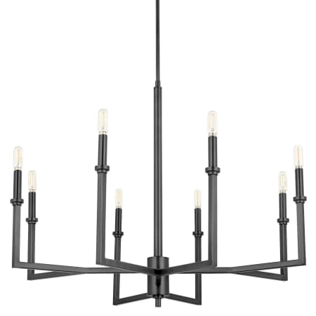 Quorum International Merrick 8 Light 32" Wide Candle Style Chandelier Matte Black