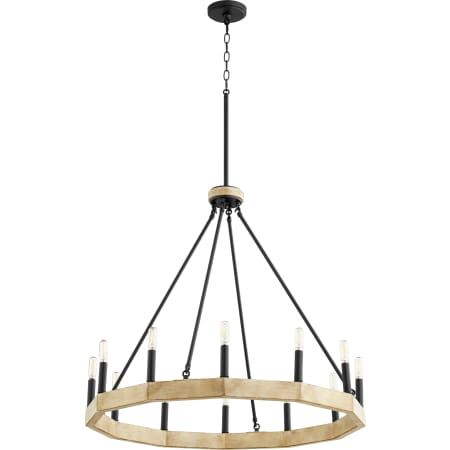 Quorum International Alpine 12 Light 30" Wide Chandelier Noir / Driftwood