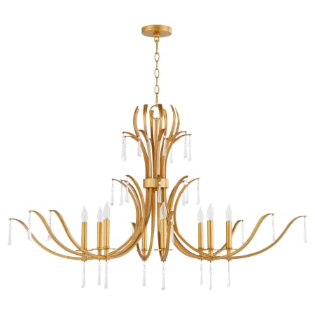 Quorum International Majesty 8 Light 45" Wide Taper Candle Style Chandelier Gold Leaf