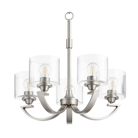 Quorum International Dakota 5 Light 24" Wide Chandelier Satin Nickel