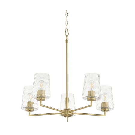 Quorum International Belinder 5 Light 27" Wide Chandelier Aged Brass