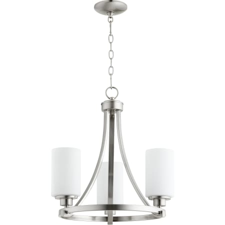 Quorum International Lancaster 3 Light 18" Wide Chandelier Satin Nickel
