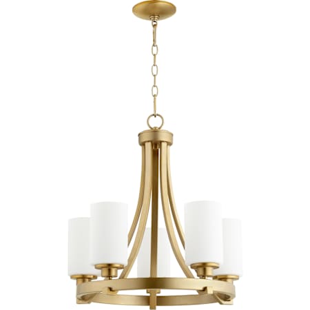 Quorum International Lancaster 5 Light 21" Wide Chandelier Aged Brass
