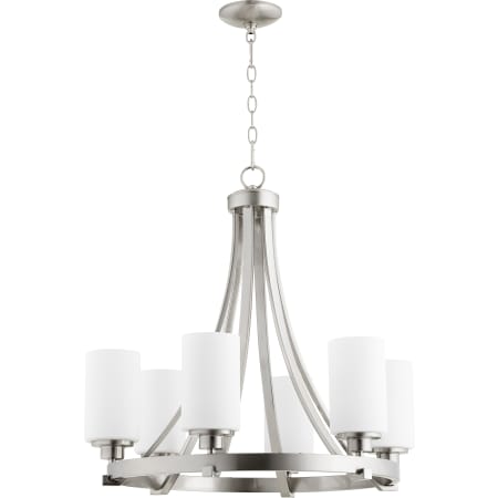 Quorum International Lancaster 6 Light 24-3/4" Wide Chandelier Satin Nickel