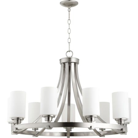 Quorum International Lancaster 9 Light 33-1/2" Wide Chandelier Satin Nickel