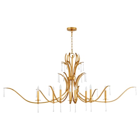 Quorum International Majesty 8 Light 32" Wide Taper Candle Style Chandelier Gold Leaf