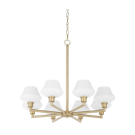Quorum International Ayala 8 Light 33" Wide Chandelier Aged Brass