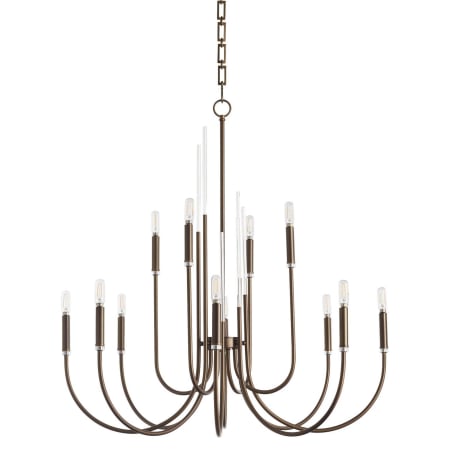 Quorum International Summit 12 Light 34" Wide Empire Chandelier Dark Brass