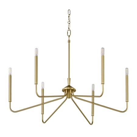 Quorum International Goodwin 6 Light 12" Wide Taper Candle Style Chandelier Aged Brass