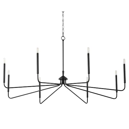 Quorum International Goodwin 8 Light 15" Wide Taper Candle Style Chandelier Matte Black