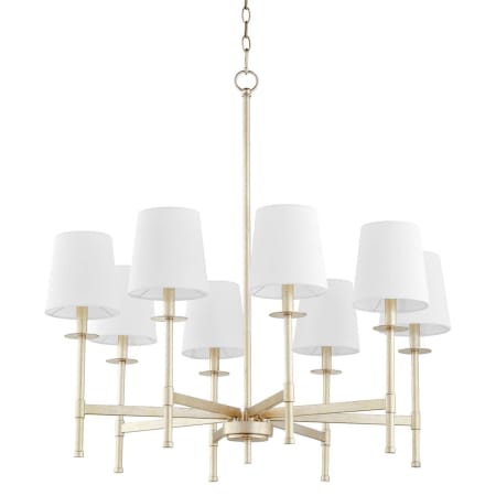 Quorum International Belshaw 8 Light 33" Wide Chandelier Aged Silver Leaf