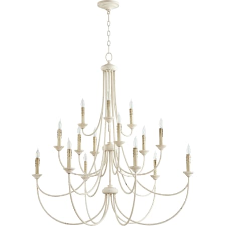 Quorum International Brooks 15 Light 3 Tier Candle Style Chandelier Persian White