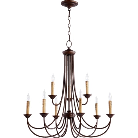 Quorum International Brooks 9 Light 29" Wide Taper Candle Chandelier Oiled Bronze