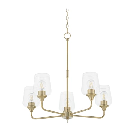 Quorum International Goodwin 5 Light 27" Wide Chandelier Aged Brass
