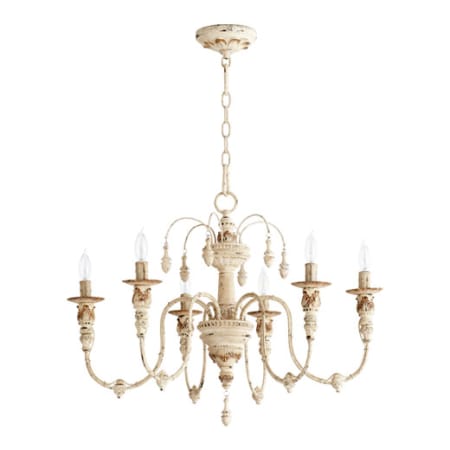 Quorum International Salento 6 Light 1 Tier Chandelier Persian White