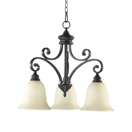 Quorum International Bryant 3 Light 25" Wide Chandelier Oiled Bronze