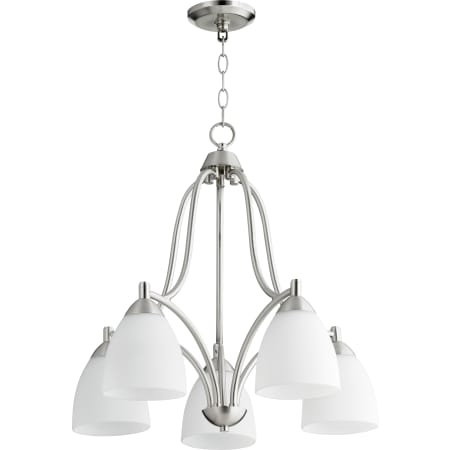 Quorum International Barkley 5 Light 24" Wide Chandelier Satin Nickel