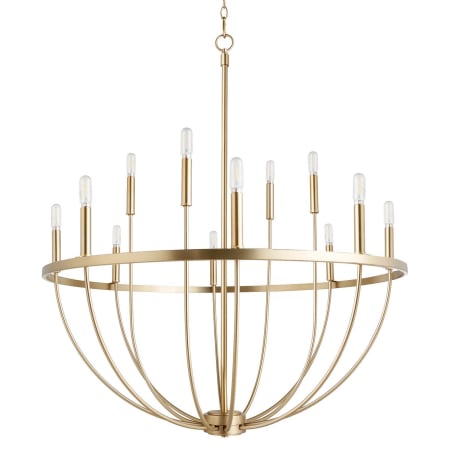 Quorum International Tribute 12 Light 34" Wide Ring Chandelier Aged Brass