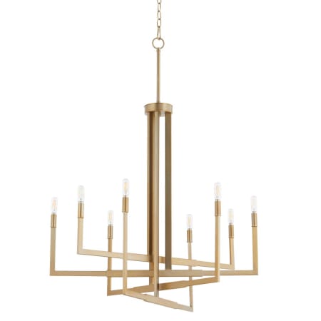 Quorum International Bolero 8 Light 31" Wide Candle Style Chandelier Aged Brass