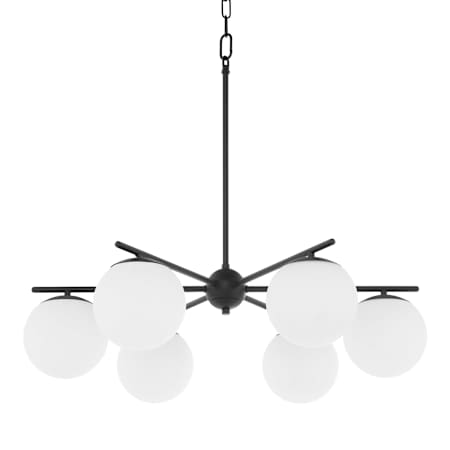 Quorum International Jasper 6 Light 30" Wide Globe Chandelier Matte Black
