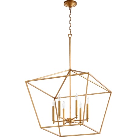Quorum International Gabriel 6 Light 24" Wide Pendant Gold Leaf