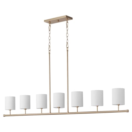 Quorum International Harmony 7 Light 60" Wide Linear Chandelier Aged Brass