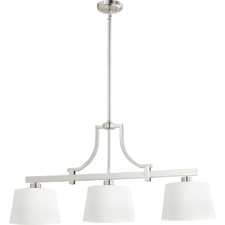Quorum International Lancaster 3 Light 38-1/2" Wide Linear Chandelier Satin Nickel