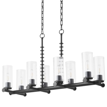 Quorum International Mercier 8 Light 41" Wide Linear Chandelier Matte Black