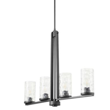 Quorum International Steinway 4 Light 32" Wide Linear Chandelier Matte Black