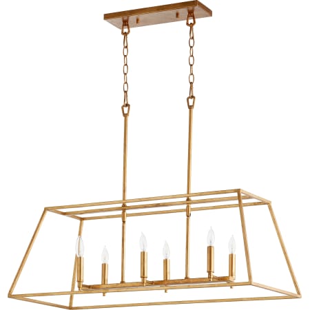 Quorum International Gabriel 6 Light 15" Wide Chandelier Gold Leaf