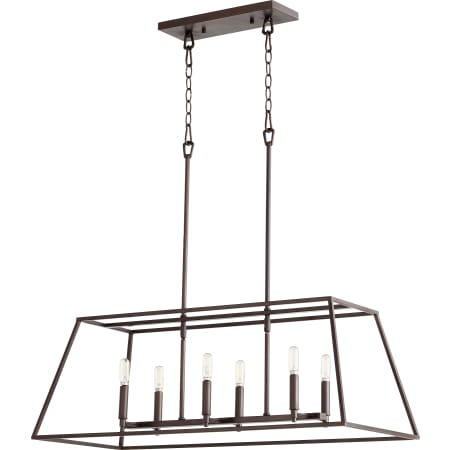 Quorum International Gabriel 6 Light 35" Wide Chandelier Oiled Bronze